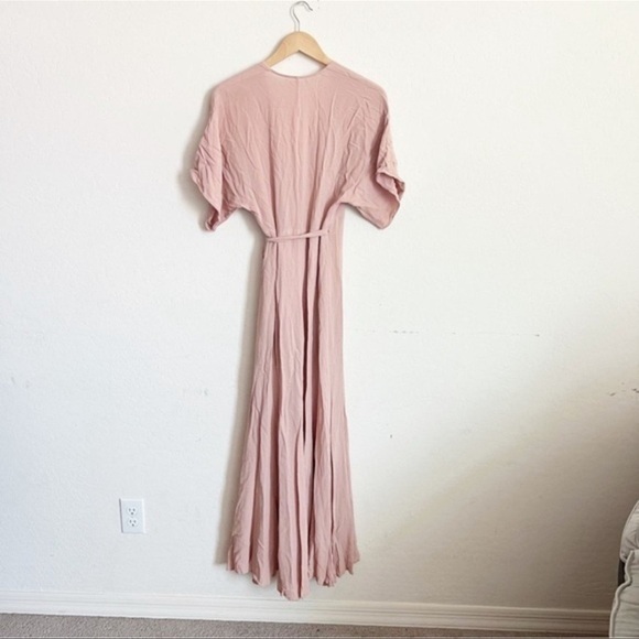 Reformation Winslow Maxi Wrap Dress in Blush - Picture 2 of 7